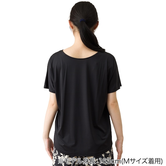 WOMENS ドルマン袖 Tシャツ(クールSP nr ブラック M) 5枚目画像