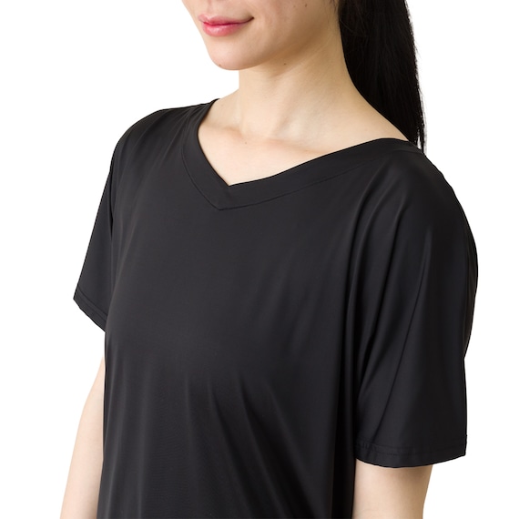 WOMENS ドルマン袖 Tシャツ(クールSP nr ブラック M) 6枚目画像