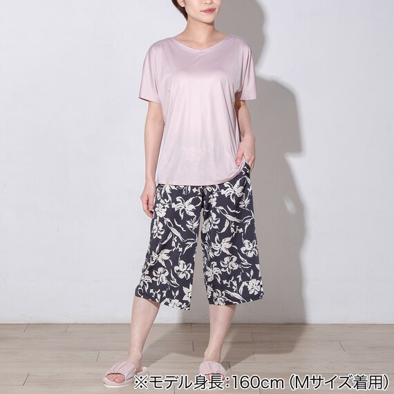 WOMENS 7分丈パンツ(クールSP nrf ブラック LL) 2枚目画像