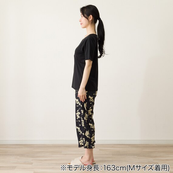 WOMENS カップ付きルームウェアセット(クールSP r ブラック M) 4枚目画像