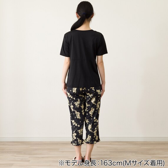 WOMENS カップ付きルームウェアセット(クールSP r ブラック M) 5枚目画像