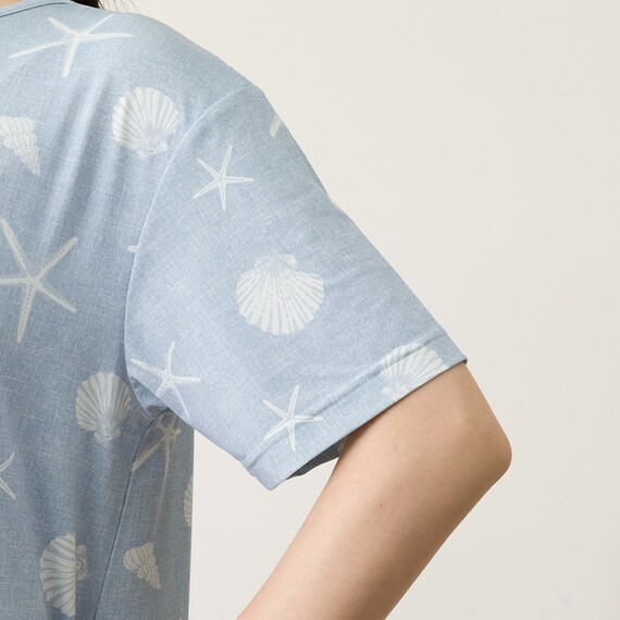 WOMENS リラックスワンピース(クール nrs ブルー M) 8枚目画像