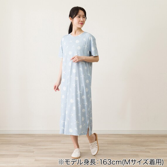 WOMENS リラックスワンピース(クール nrs ブルー L) 3枚目画像