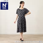 WOMENS ギャザーワンピース(クールSP nrlf ブラック M-L) 1枚目画像