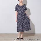 WOMENS ギャザーワンピース(クールSP nrlf ブラック M-L) 2枚目画像