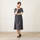 WOMENS ギャザーワンピース(クールSP nrlf ブラック M-L) 3枚目画像