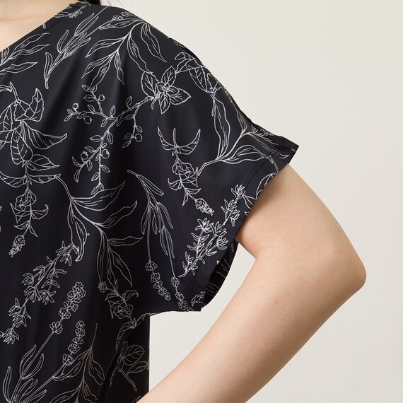 WOMENS ギャザーワンピース(クールSP nrlf ブラック M-L) 7枚目画像