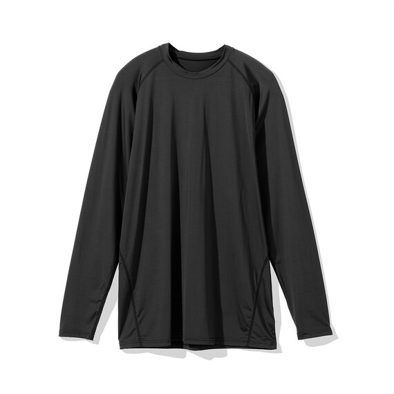 MENS UVカット 長袖Tシャツ(クールSP nr ブラック M) 2枚目画像
