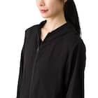 男女兼用 UVカットメッシュパーカー(クールWSP ブラック M) 5枚目画像