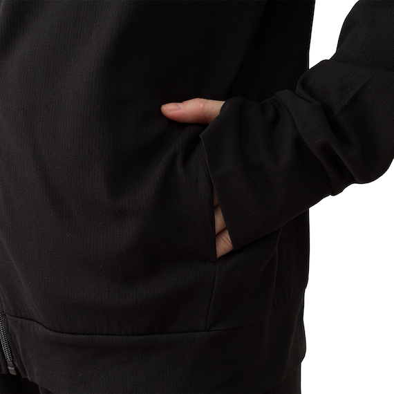 男女兼用 UVカットメッシュパーカー(クールWSP ブラック M) 6枚目画像