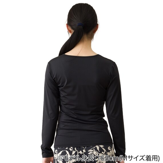 WOMENS UVカット長袖シャツ(クールSP nr ブラック M) 4枚目画像