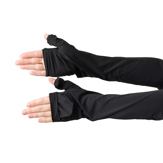 UVカット アームカバーミトン フリーサイズ(クールSP nr ブラック) 3枚目画像