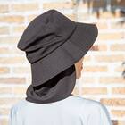 UVカット メッシュ ハットネックカバー付き フリーサイズ(クール r ブラック) 3枚目画像