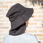 UVカット メッシュ ハットネックカバー付き フリーサイズ(クール r ブラック) 3枚目画像