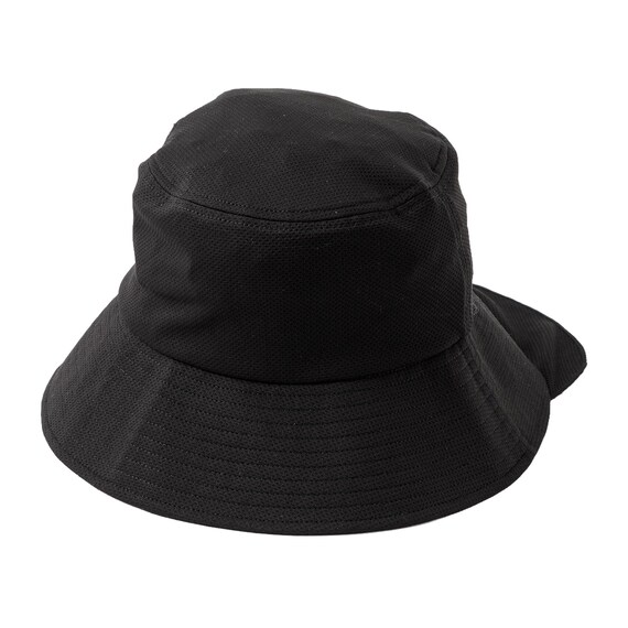 UVカット メッシュ ハットネックカバー付き フリーサイズ(クール r ブラック) 5枚目画像