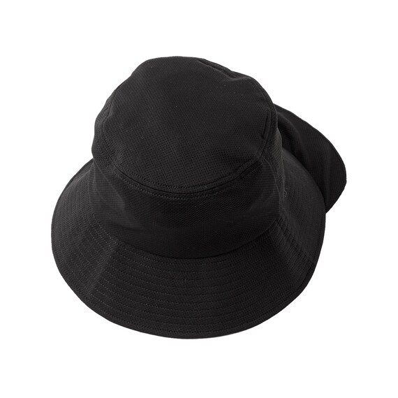 UVカット メッシュ ハットネックカバー付き フリーサイズ(クール r ブラック) 6枚目画像