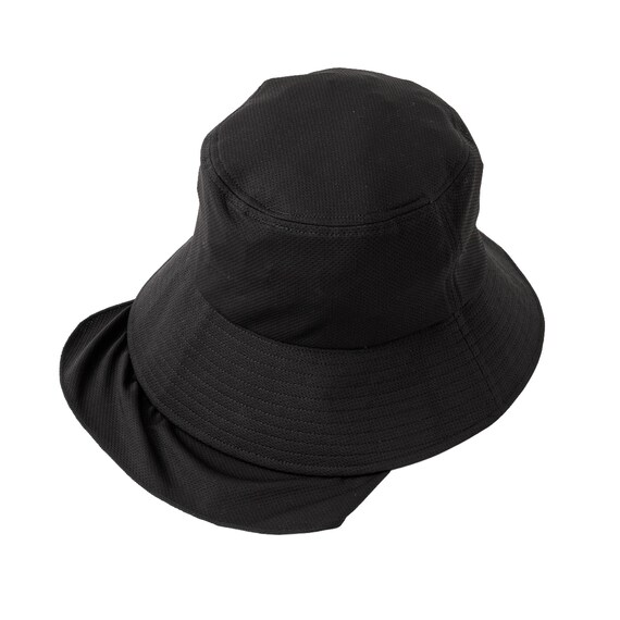 UVカット メッシュ ハットネックカバー付き フリーサイズ(クール r ブラック) 11枚目画像
