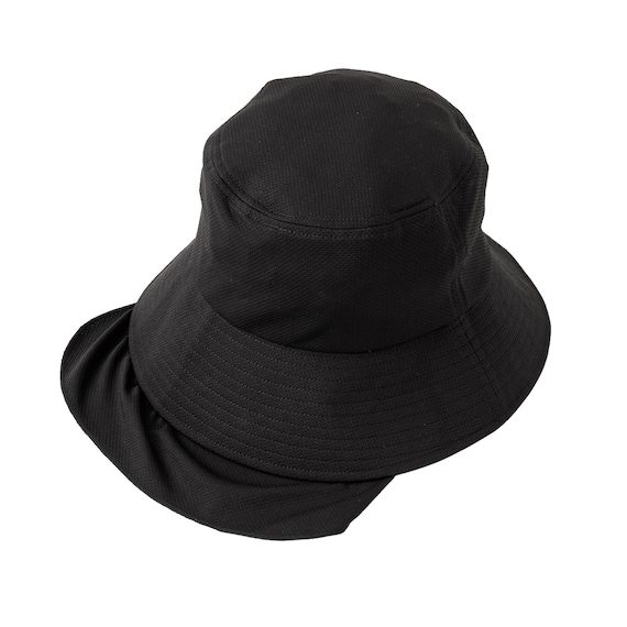 UVカット メッシュ ハットネックカバー付き フリーサイズ(クール r ブラック) 11枚目画像