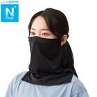 男女兼用UVカット メッシュ ネックフェイスカバー(クール ブラック nr ) 1枚目画像