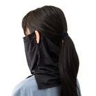 男女兼用UVカット メッシュ ネックフェイスカバー(クール ブラック nr ) 2枚目画像