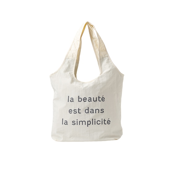 首冷却リングがぴったり入るポケット付きエコバッグ(アイボリー nr) 5枚目画像