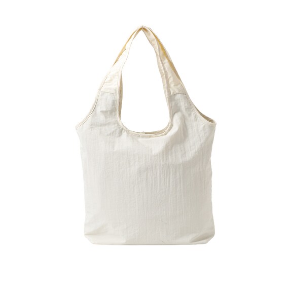 首冷却リングがぴったり入るポケット付きエコバッグ(アイボリー nr) 6枚目画像