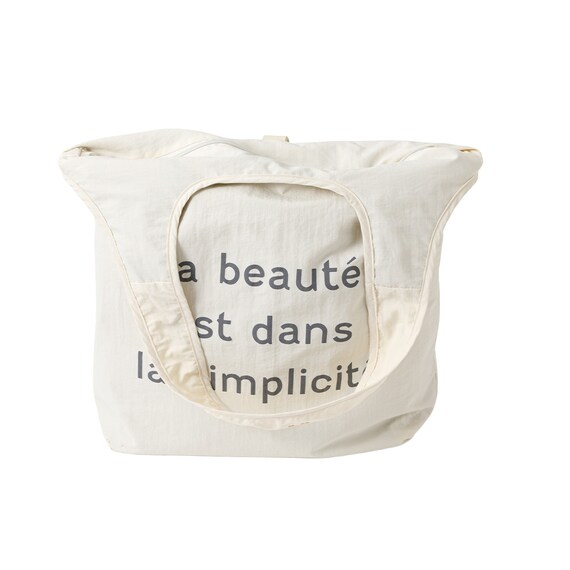 首冷却リングがぴったり入るポケット付きエコバッグ(アイボリー nr) 8枚目画像