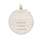 固まりにくい保冷ジェル付き円形ポーチ　M(アイボリー nr) 3枚目画像