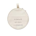 固まりにくい保冷ジェル付き円形ポーチ M(アイボリー nr) 3枚目画像