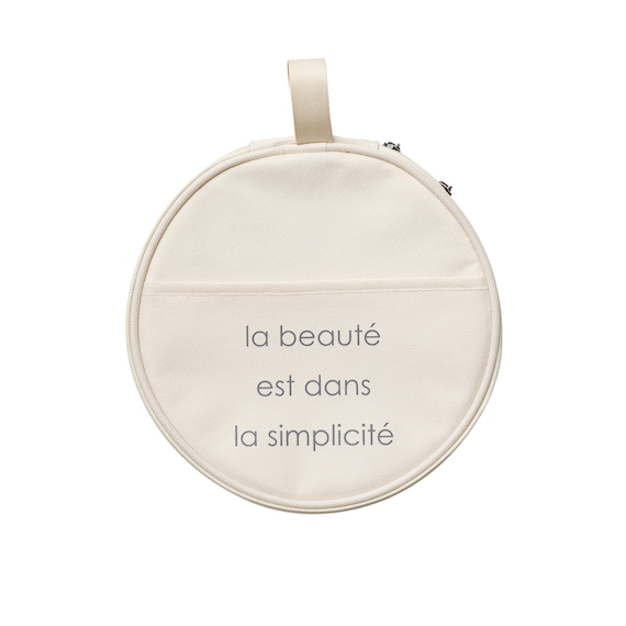 固まりにくい保冷ジェル付き円形ポーチ M(アイボリー nr) 3枚目画像