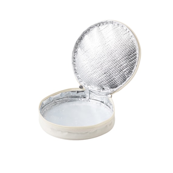 固まりにくい保冷ジェル付き円形ポーチ M(アイボリー nr) 4枚目画像