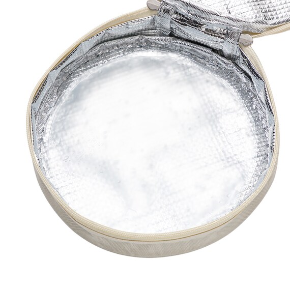 固まりにくい保冷ジェル付き円形ポーチ　M(アイボリー nr) 7枚目画像