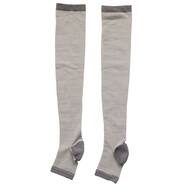 かかとうるおい着圧トゥレス ロング(グレー)