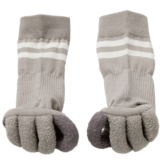 指リラックス着圧アンクルソックス(グレー) 2枚目画像