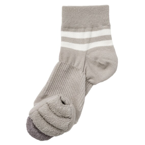 指リラックス着圧アンクルソックス(グレー) 3枚目画像