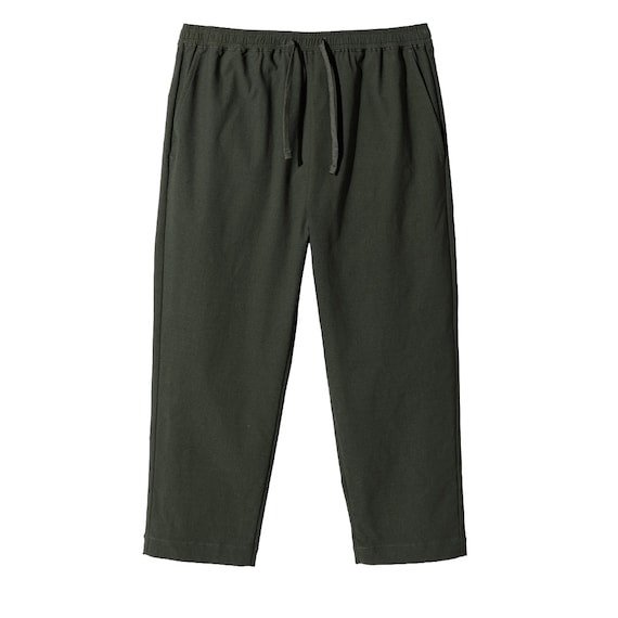 MENS クロップドパンツ スーパーストレッチ(クール nr カーキ M) 2枚目画像