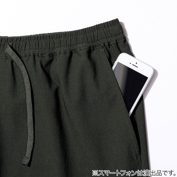 MENS クロップドパンツ スーパーストレッチ(クール nr カーキ M) 5枚目画像