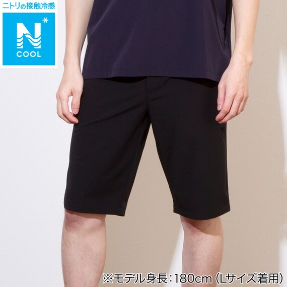 MENS 軽量ハーフパンツ(クール LWr ブラック M) 1枚目画像