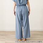 WOMENS 軽量ロングワイドパンツ(クール LWr サックスブルー M) 3枚目画像