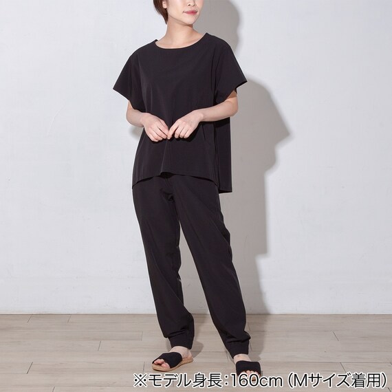 WOMENS 軽量ジョガーパンツ(クール LWr ブラック M) 2枚目画像