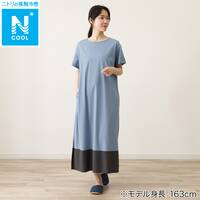 WOMENS 軽量ワンピース (クール Wnr  サックスブルー F)