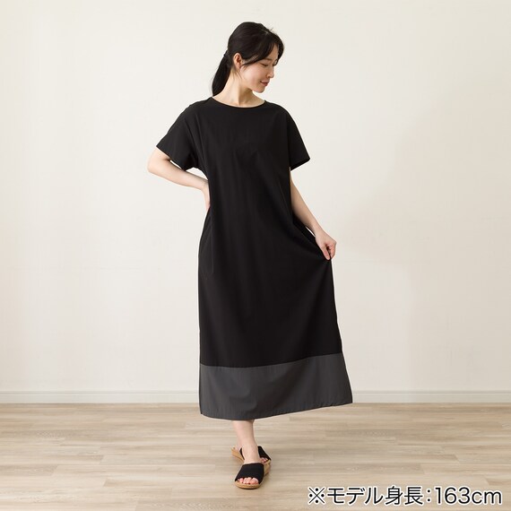 WOMENS 軽量ワンピース (クール Wnr ブラック F) 3枚目画像