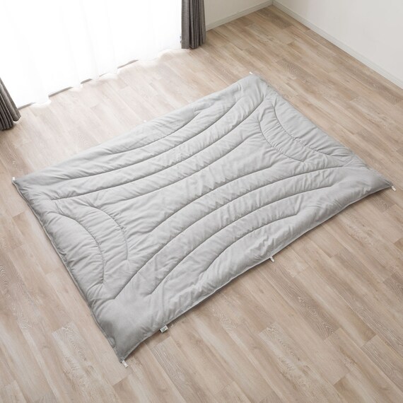 カバーのいらない ちょうど良い温度調整 薄掛けふとん シングル(グレー K2603 S) 2枚目画像
