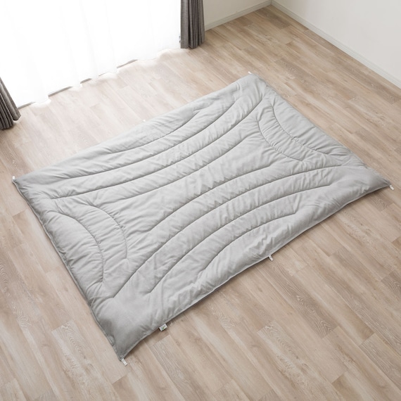 カバーのいらない ちょうど良い温度調整 薄掛けふとん シングル(グレー K2603 S) 2枚目画像