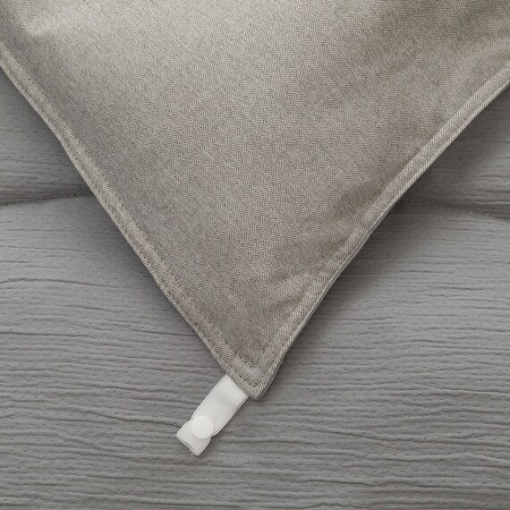 カバーのいらない ちょうど良い温度調整 薄掛けふとん シングル(グレー K2603 S) 4枚目画像