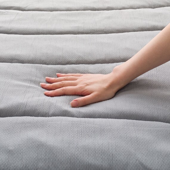 カバーのいらない ちょうど良い温度調整 薄掛けふとん シングル(グレー K2603 S) 7枚目画像