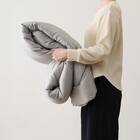 カバーのいらない ちょうど良い温度調整 薄掛けふとん シングル(グレー K2603 S) 8枚目画像