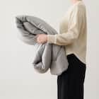 カバーのいらない ちょうど良い温度調整 薄掛けふとん シングル(グレー K2603 S) 8枚目画像