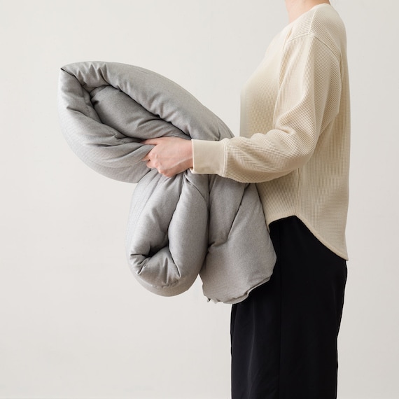 カバーのいらない ちょうど良い温度調整 薄掛けふとん シングル(グレー K2603 S) 8枚目画像