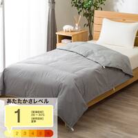 つぶ綿入りダウンケット シングル(グレー K2605 S)